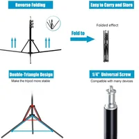 RP01-C Heavy Duty Metal Alloy Light Stand 160cm Tripod for Photo Studio Softbox Video Flash Reflector Lighting Background Stand - Image 2