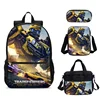 Transformers Child School Backpack with Lunch Bags ,Pencil Bags ,School Bags for Boys Girls Best Gift 4