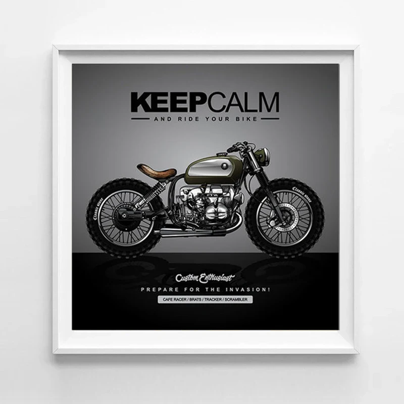 Retro Wystrój Cafe Racer Vintage Motocyklowe Obrazy Na Płótnie Klasyczna Motocyklowa Plakaty Z Nadrukami Cuadros Ścienne Do Pokoju Domowego Wystrój Ga