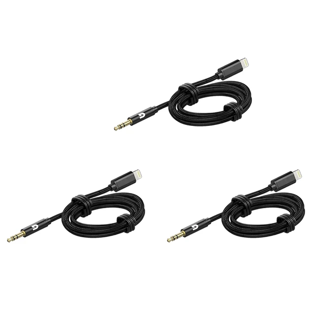 Câble audio auxiliaire de voiture pour iPhone, câble audio haut de gamme  pour iPhone 13 Pro-8 Plus, stéréo, 3X, m-x, 3.5mm - AliExpress