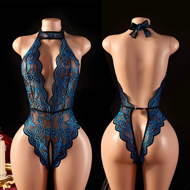 Nachthemd Aushöhlen frauen Nachtwäsche Kleider Lingеrie Set Nachthemd Kontrast Spitze Backless Schlaf Mini Kleid Pijama Mujer 1