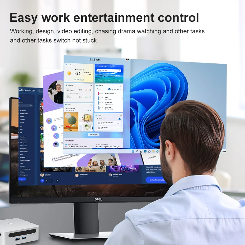 GenMachine New Mini PC AMD 7530U 7730U CPU Support Windows 11