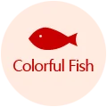 Word Colorful fish Store