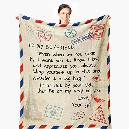 

Printed Blanket Birthday Valentine's Day Gift Creativity Customizable Flannel Kawaii Blanket for Sofa Couch Bed Blanket Soft