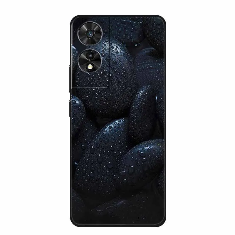 Black Geometric Silicone TPU Phone Case - Soft Back Cover Shield