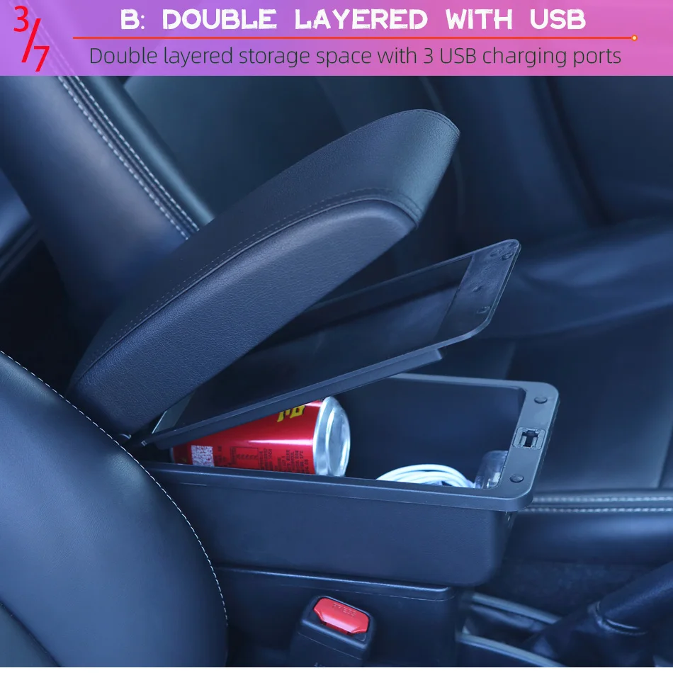 Für Volkswagen T-CROSS Armlehnenbox, für Volkswagen TCROSS Auto-Armlehnen-Aufbewahrungsbox, spezielle Nachrüstteile, Innenzubehör – Detail 9