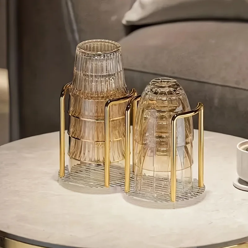 Cup Storage Holder Hot Selling Light Luxury Paper Cup Holder Disposable Cup Holder Acrylic Storage Rack Household Coffee