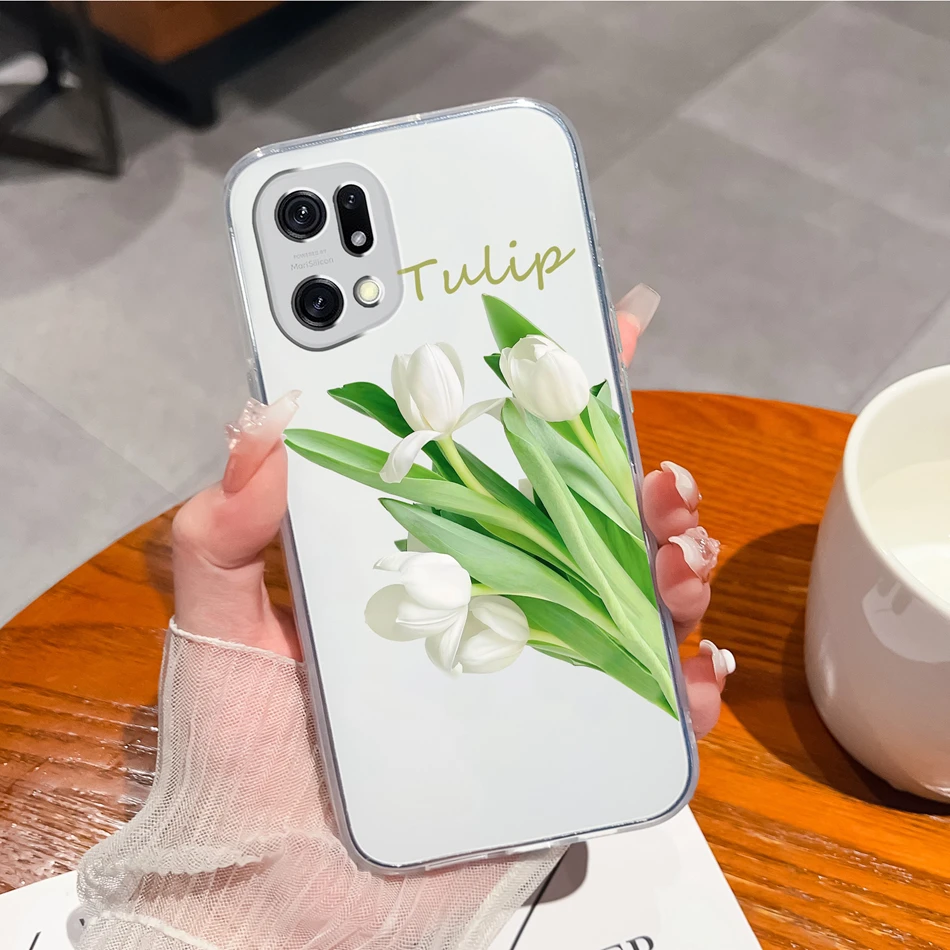 New Design Soft Clear Slim TPU Silicone Anti-Drop Phone Case for Oppo Find X5 Pro Lite