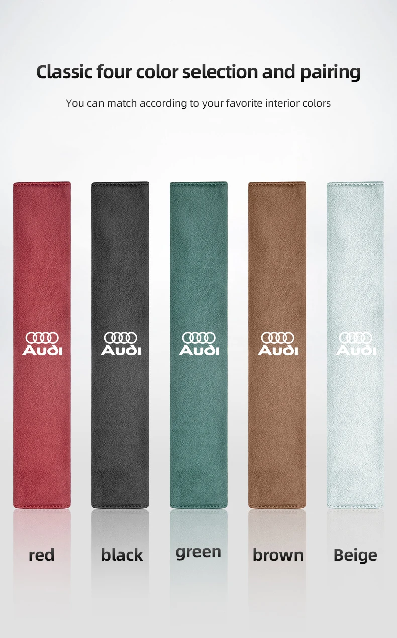 Conjunto de protección de hombro para cinturón de seguridad de coche, accesorios interiores para Audi Sline Q3 A3 A1 A4 