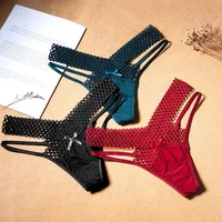 2024 culottes pour femmes coupe croisée string en soie glacée sport mode Perspective taille basse rubans Трусы Ж Dön (@е tongs de lingerie sexy 2