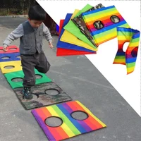 Kindergarten Springboard Outdoor Multiplayer Sports Prop Jumping Foam Pad Kid's Outdoor Multifunction Game Pad 2-hole Game Board