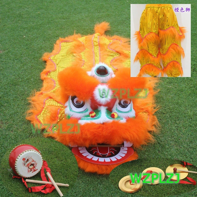 

14 inch Lion Dance Costume Pants gong cymbals 5-12 Age Children WZPLZJ Party Performance Sport Outdoor Parade Parad Stage Mascot