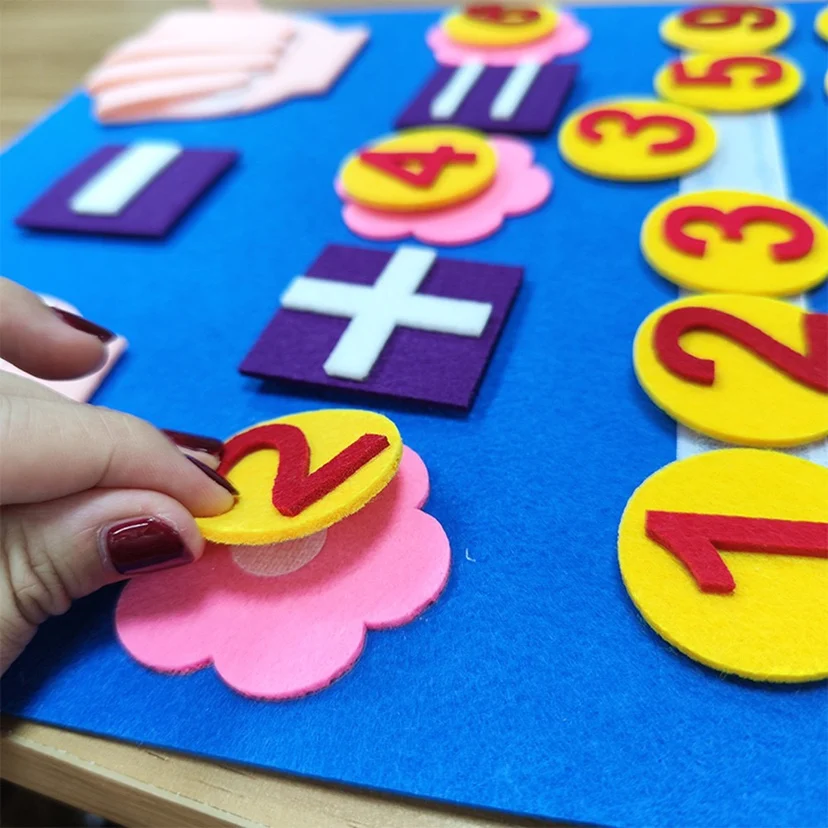 Educational Toys Math Toys Teaching Aids Toys Felt Early Education Toys Digital DIY Addition And Subtraction Practice Toddler Teaching Aids Finger Digital Early Education