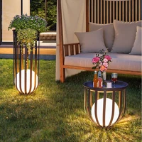 Modern Garden Tea Table Light Waterproof Lawn Lamp Solar Energy LED Landscape Lamp Outdoor Atmosphere Floor Lighting 1