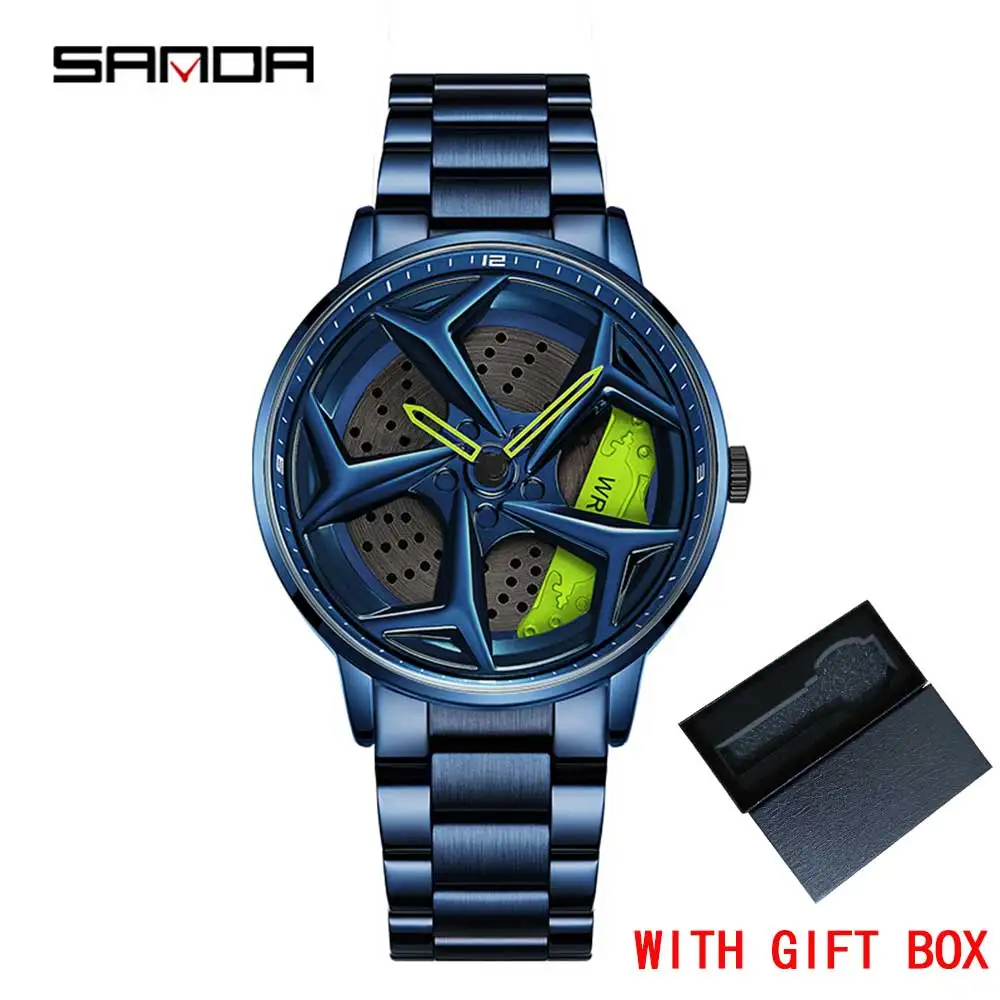 Trade Shop - Orologio Da Polso Zcc 7258 Per Uomo Movimento Al Quarzo A Dual Time Blu