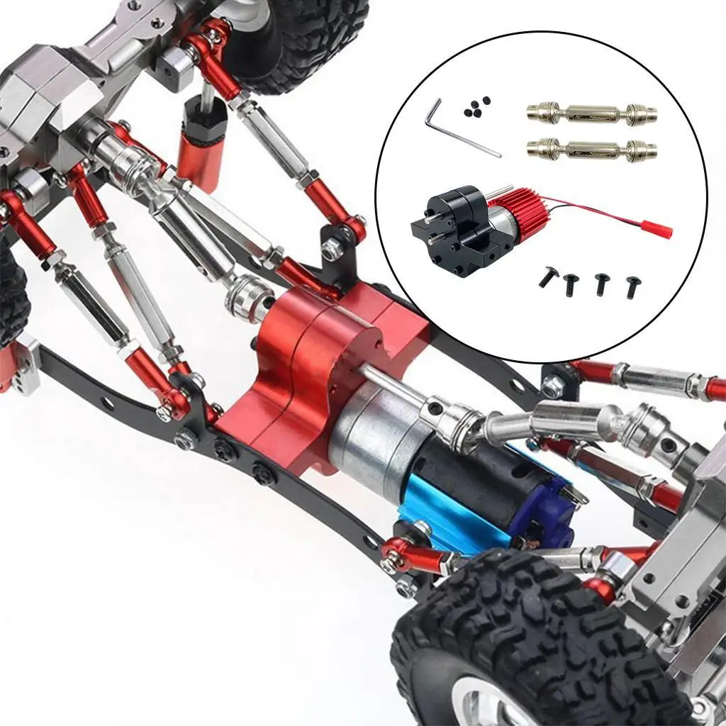 thumbnail image 2 of Split Transfer Gearbox With 370 Motor Driver For WPL B14 B24 B16 C14 1/16 RC Car 2 of 11