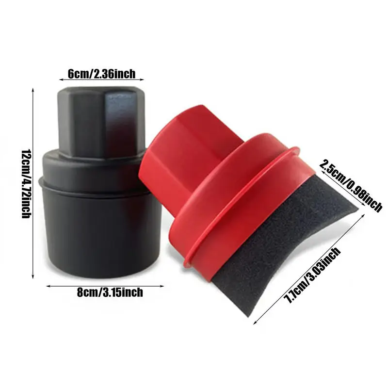 Flat Mouth Curved Regular Handheld Sponge Brush with Cover Car Tire Polishing and Waxing Sponge Portable Tire Cleaning Tools