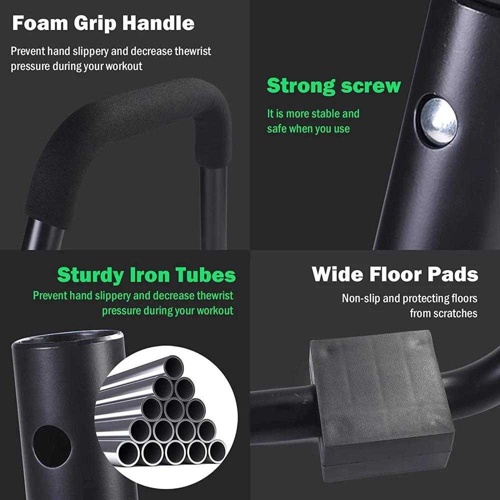 Strength Trainer Home Gym Equipment Paralle Dip Bar Pull up Push Ups Stands Tricep Muscle Exerciser Calisthenics