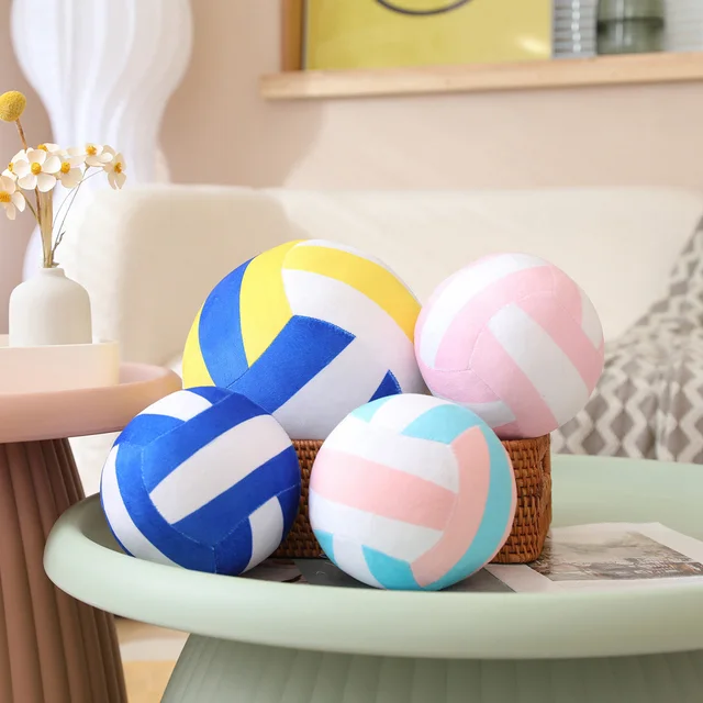 Simulatied Volleyball plush toys Ball Plush Toy Cute Volleyball Props Pillow Accompany Kids Soft Gifts for Girls Boys Room Decor 2