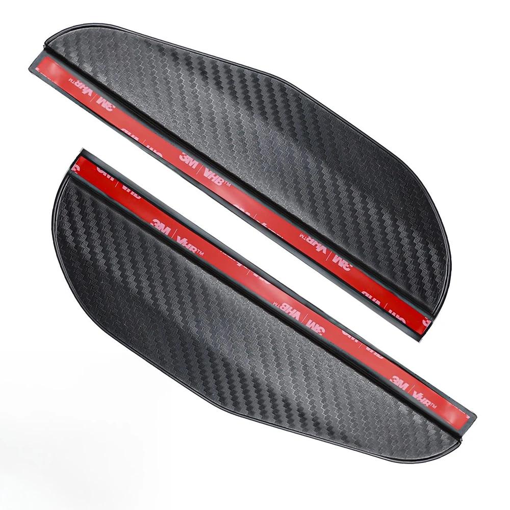 1 Pair Car Rearview Mirror Rain Eyebrow Visor Cover Carbon