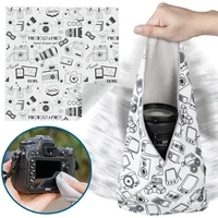 Camera Cover Protective Wrap Cloth Self-Adhesive Magic Folding Cleaning Camera cloth Microfiber Storage Bag for Sony Nikon 1