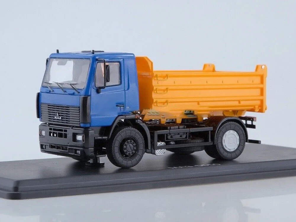 NEW SSM 1/43 MAZ-5550 Dumper Truck (FACELIFT) Blue-Yellow SSM1209 By Star Scale Models Diecast toys for collection