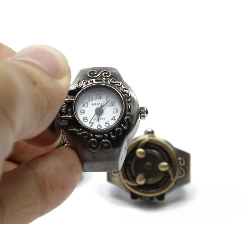 Medidor de prepared personalized animation series ring watch, ancient silver ring watch men's headband watch antique watch.