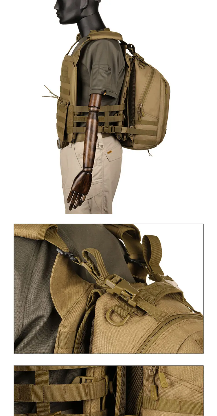 2025 Neuer Guardian 25L Stealth Day Pack Quick-Access Taktische Mehrzwecktasche Outdoor-Rucksack für Pendler – Detail 15