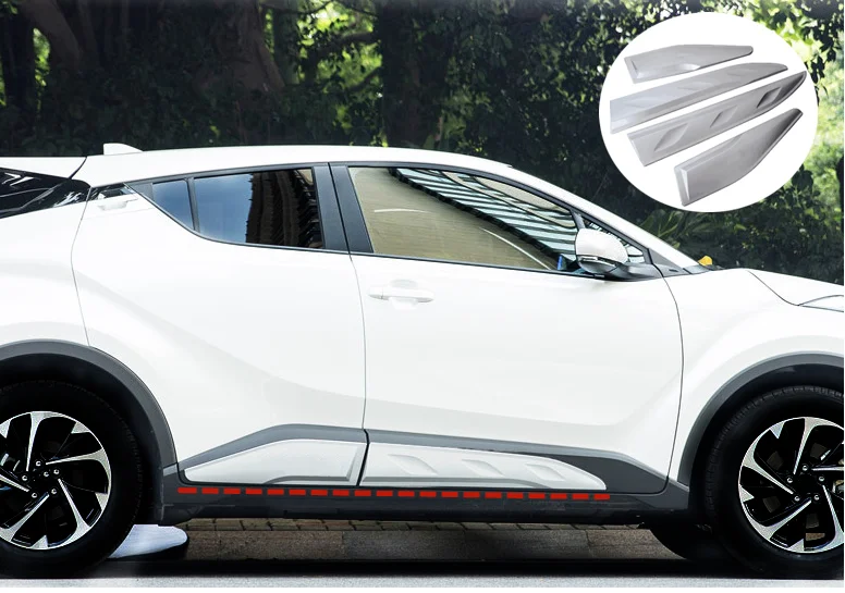 

ABS door body molding For Toyota CHR C-HR 2018 - 2022 Car Side Door Body Protect Decoration Sticker Trim Cover Accessories