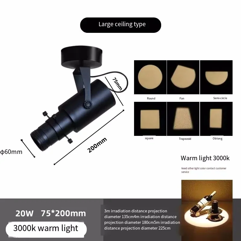 Black Adjustable Aperture10w 20w 30w COB Ceiling Museum-Specific CalligraphyPainting Cutting Lights Graphic Clipping Track light 5
