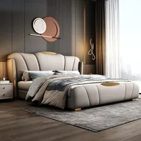 Sommeil Unique lit nordique cadre rembourré tables de nuit lit Queen Size tête de lit Muebles Para dortoir chambre ensemble meubles 2