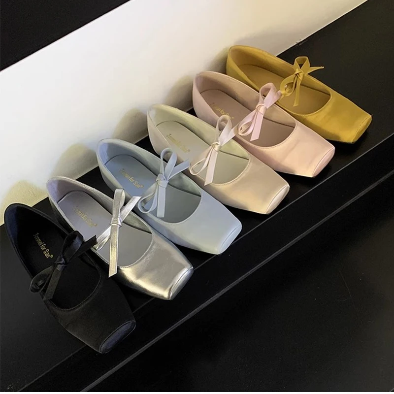 Designer Spring Flats Women's Ballet Shoes Comfort Soft Sole Shoes Outdoor Party Dress Female Slip On Shoes