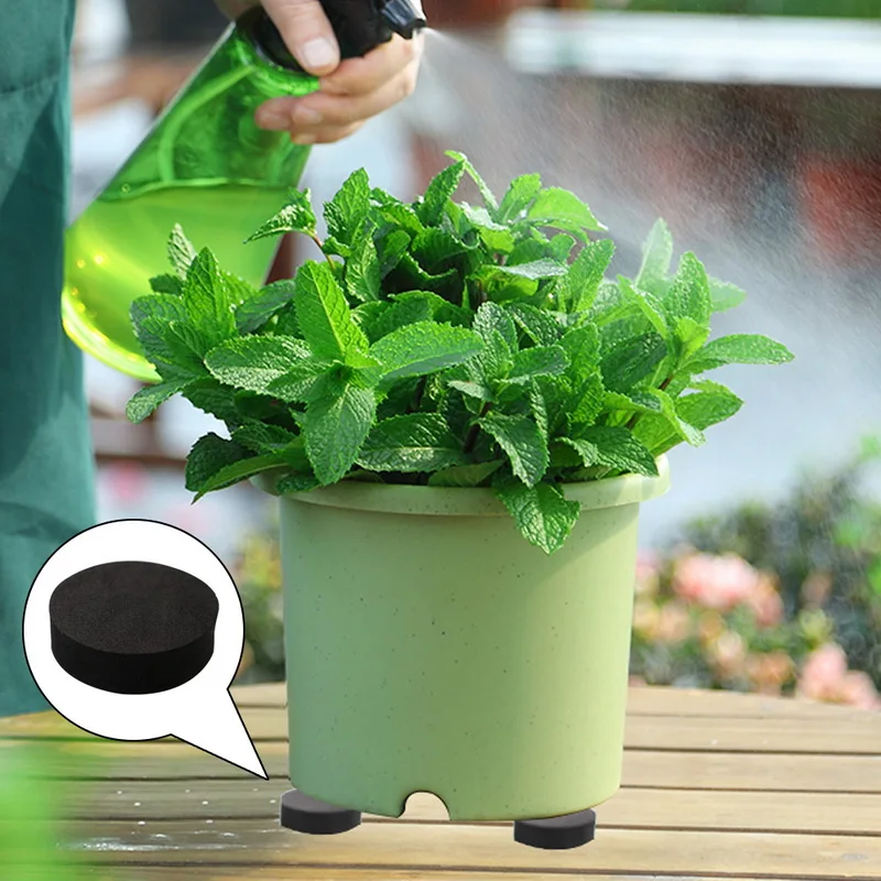 24/60pcs Flower Pot Feet Risers Natural Rubber Mat Invisible Plant Home Garden Accessories Pad