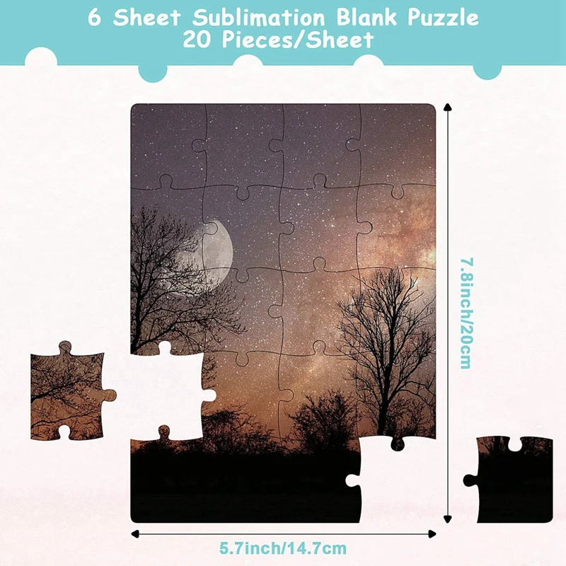 승화 블랭크 퍼즐, 열 전달 열 프레스 인쇄 공예용 DIY 블랭크 퍼즐
