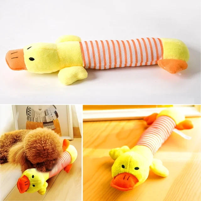 Plush Cute Elephant Duck Pig Pet Dog Cat Squeak Sound Dog Toys Funny Fleece Durability Chew Molar Toy Fit for All Pets 5
