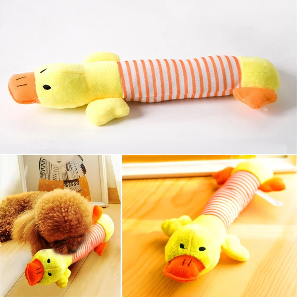 Plush Cute Elephant Duck Pig Pet Dog Cat Squeak Sound Dog Toys Funny Fleece Durability Chew Molar Toy Fit for All Pets 5