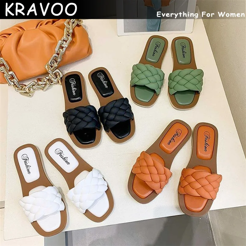 KRAVOO Sandals 2023 Women Open Toe Sandals Walking Solid Women
