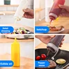 1/3pcs PE Condiment Squeeze Bottles for Ketchup Mustard Mayo Hot Sauces Olive Oil Bottles Kitchen Gadget 6