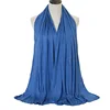 Écharpe Hijab en Jersey de coton Modal de qualité supérieure, châle musulman Long, Turban doux uni, bandeau pour femmes, bandeau africain 170x60cm