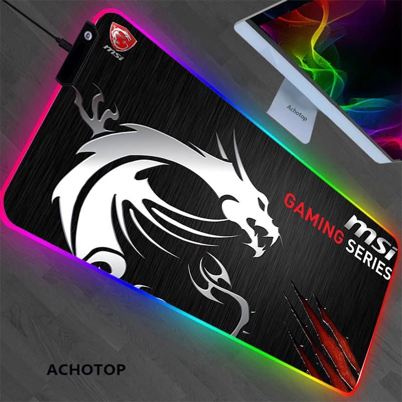 Nouveau grand tapis de souris d'ordinateur couleur LED carte du