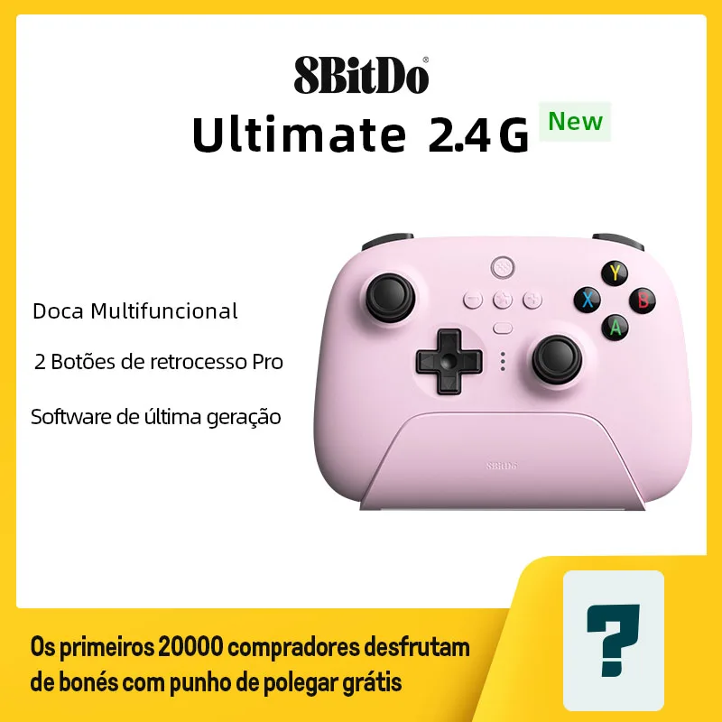 

8BitDo - Ultimate Wireless 2.4G Gaming Controller with Charging Dock for PC, Windows 10, 11, Steam Deck, Android & iPhone, iPad