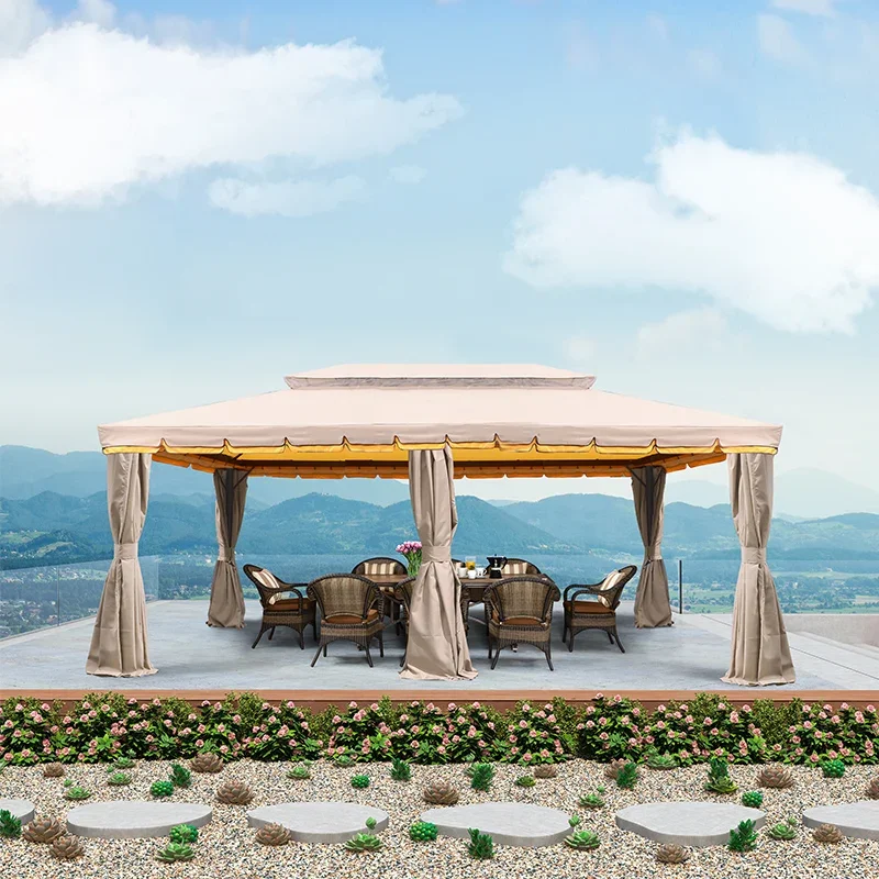 Gazebo In Foglia Viola: Tenda Romana, Cortile Esterno, Pergola Parasole Stanza All'Aperto In Famiglia, Tende Per Tende Gazebo Per Posto Auto Coperto P