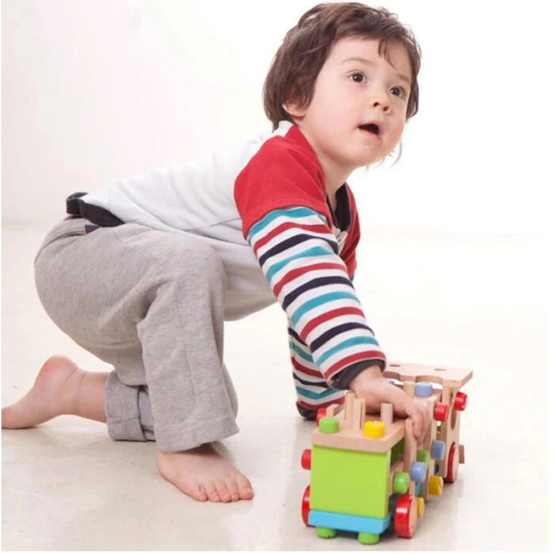 Wooden Car Toy Montessori Vehicle Models Childrens Disassembly And Assembly Coches Juguetes Niño De 3 A 5 AñosKinder Spielzeuge 5