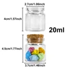 50PC 20ml Min Cute Glass Bottles with Corks Small Glass Jars Vials Gift Bottles Factory Wholesale 37x40x27mm 6