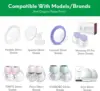 Flange Inserts 13/15/17/18/19/20/21mm Compatible with Momcozy S12 Pro S9 M5 Etc 24mm Wearable Breast Pump 24mm Shield/Flange 5