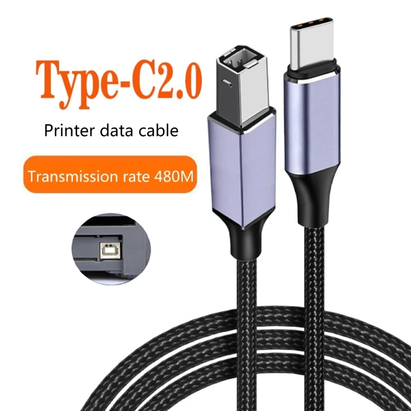 

Dropship Fast Reliable Cord High Speed Type C 2.0 to USB B Printer Cable for Professional