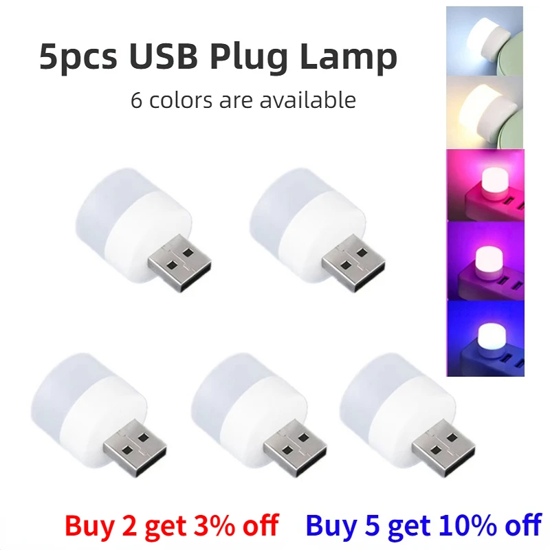 5pcs-Mini-USB-Plug-LED-Lamp-5V-1-2W-Super-Bright-Eye-Protection-Book ...