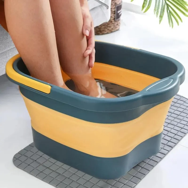 Folding Wash Basin Foldable Bucket Pedicure Tub for Feet Massage Foot Spa Basin Household Folding Basin Laundry Car Washing Bucket