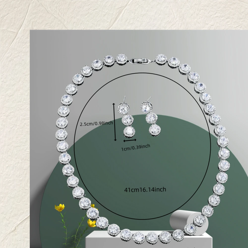 Necklace, Earring Set, Fashionable Accessories, Classic Style, Banquet Gift For Friends - 4