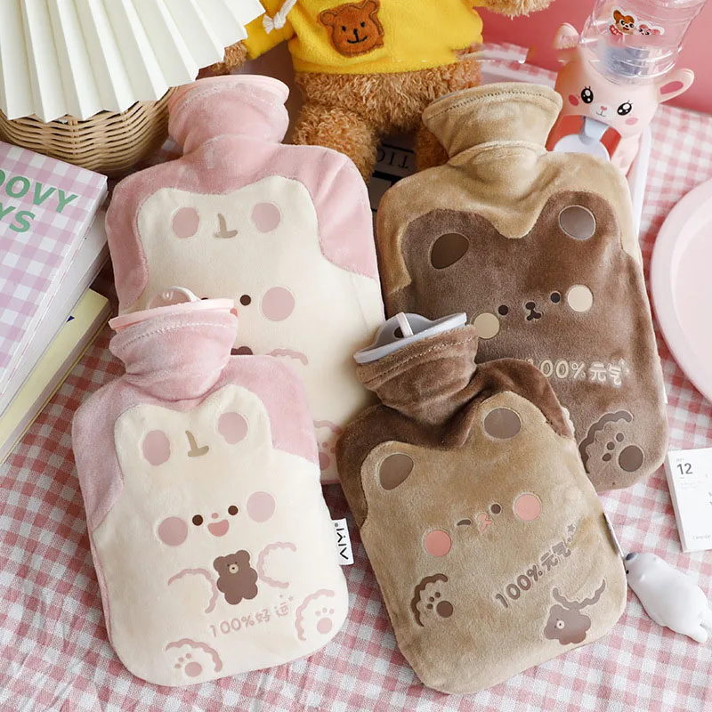 Cute Buillotte Large Warmer Hot Water Bag for Period Pain Stuffed Menstrual Colic Heater Plush Hand Warmer Seed Guatero Bottle